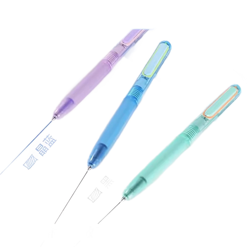 Touchstone gel olovka s toplim brisanjem, tiho klikanje, zamjenjivom punilom, tinta Crystal Blue-Black, vrh 0,5 mm