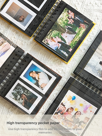 Fotoalbum promjera 5 inča s 60 stranica, s umetnim stranama, širokim formatom, obiteljske uspomene, Polaroid stil, memorijalni fotoalbum velike kapacitete