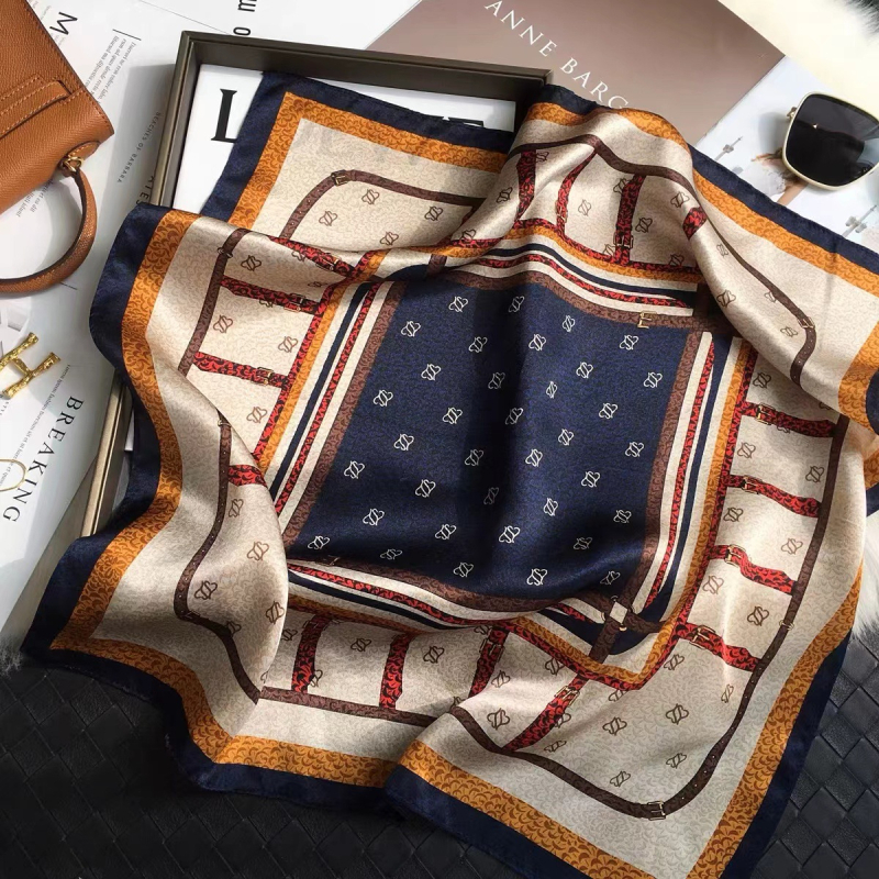 Muški svileni kvadratni šal u korejskom stilu, elegantan uredski dodatak, 53×53 cm