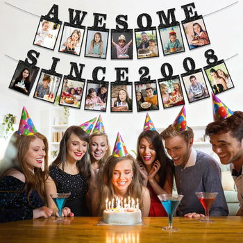 Awesome 2008 óta – Dekoratív fotóbanner a 18. születésnapra