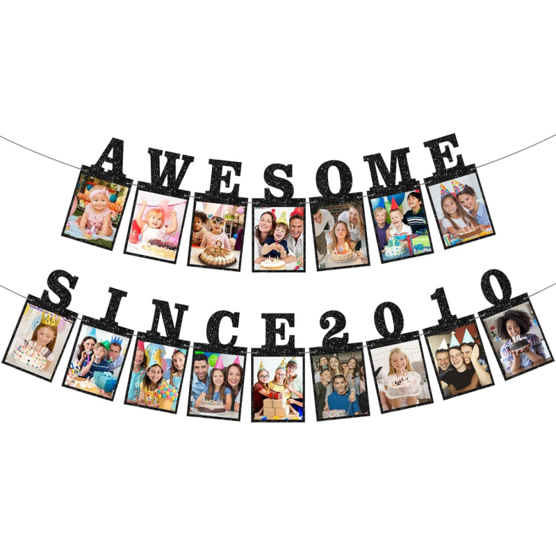 Awesome 2008 óta – Dekoratív fotóbanner a 18. születésnapra