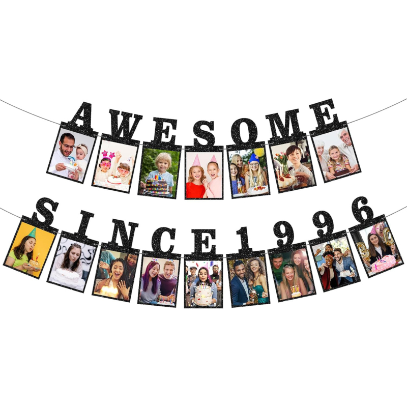 Awesome 2008 óta – Dekoratív fotóbanner a 18. születésnapra