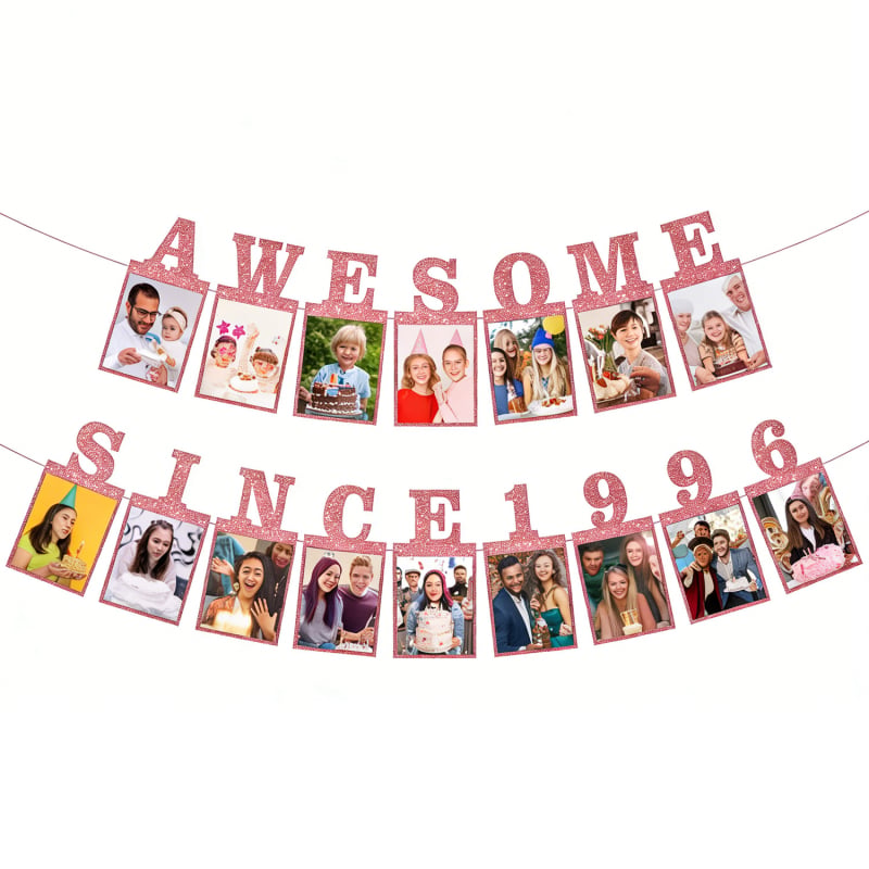 Awesome 2008 óta – Dekoratív fotóbanner a 18. születésnapra