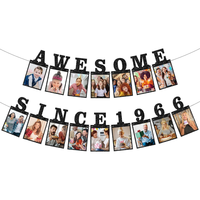 Awesome 2008 óta – Dekoratív fotóbanner a 18. születésnapra