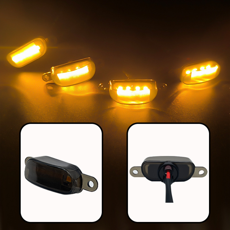 Ambersárga LED nappali világítású grill off-road járművekhez, univerzális pickupok és sedanok számára