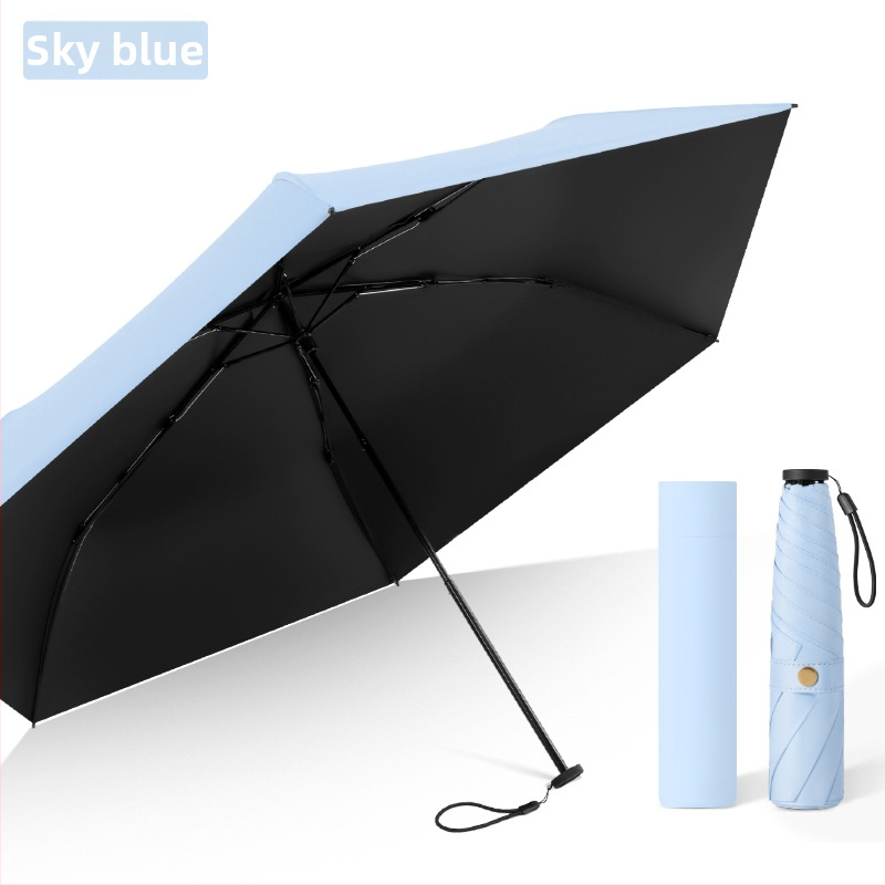 Ultra ľahký trojdielny dážnik s UV ochranou, vetru odolný, reklamný dážnik s logom, kompaktný