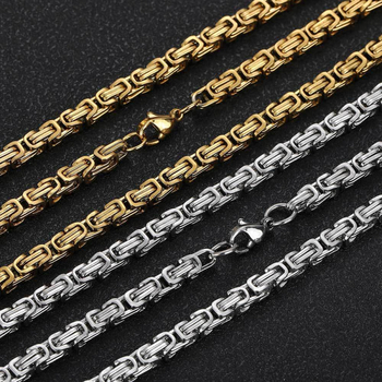 Muški Imperial lanac 4 mm, od titan čelika, s 18K zlatnim premazom
