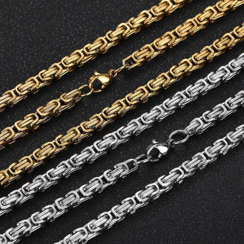 Muški Imperial lanac 4 mm, od titan čelika, s 18K zlatnim premazom