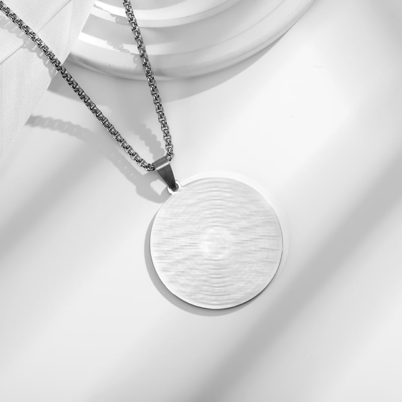 Privjesak od titan čelika, retro minimalistički lančić s premazom od 18K zlata, kineskog stila unisex nakit