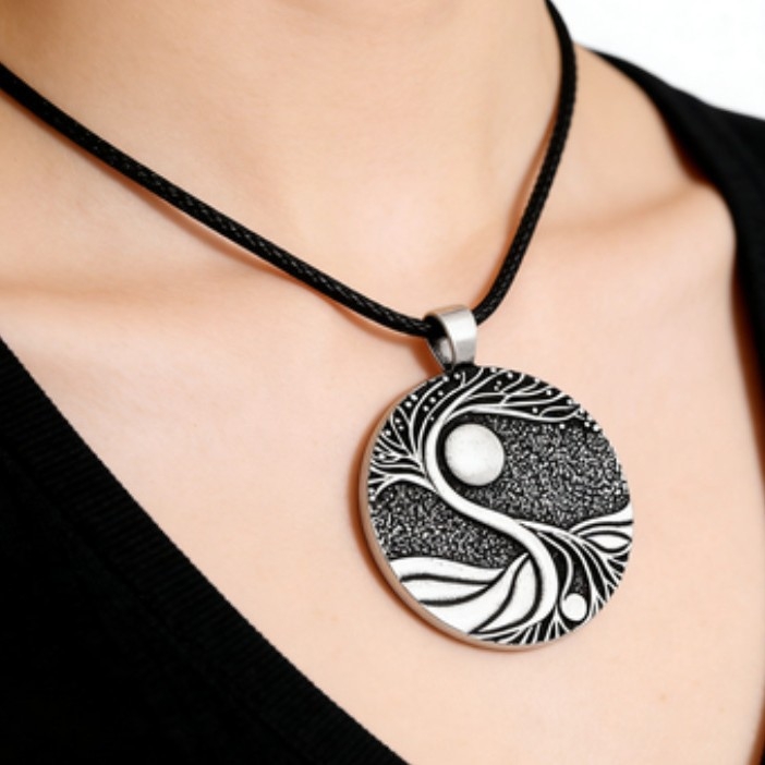 Ogrlica s privjeskom Drvo života, od cinkovog legura, unisex, etno vintage nordijski Odin inspiriran