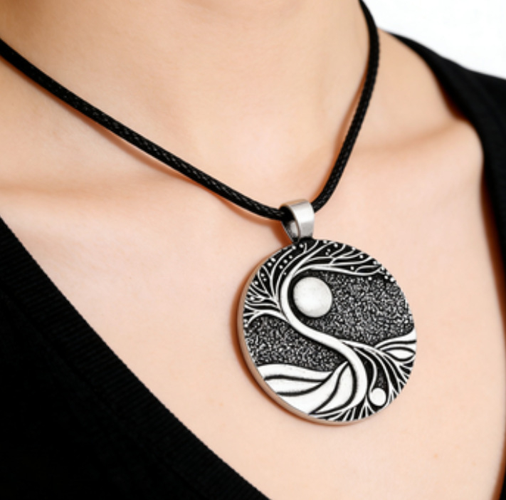 Ogrlica s privjeskom Drvo života, od cinkovog legura, unisex, etno vintage nordijski Odin inspiriran