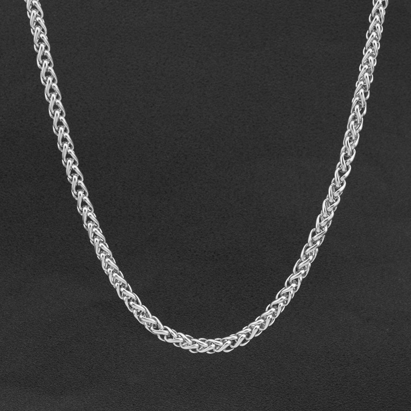 Muški ogrlica od nehrđajućeg čelika, Flower Basket stil, Dragon Bone lanac, hip-hop dizajn