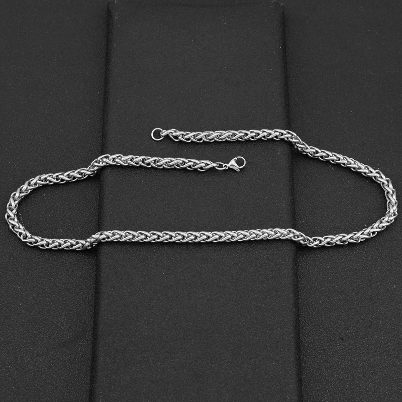 Muški ogrlica od nehrđajućeg čelika, Flower Basket stil, Dragon Bone lanac, hip-hop dizajn