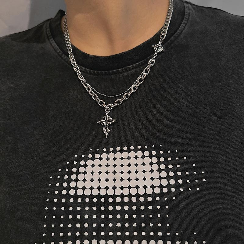 Muški lanac s križem, hip-hop stil, duljina 41–50 cm