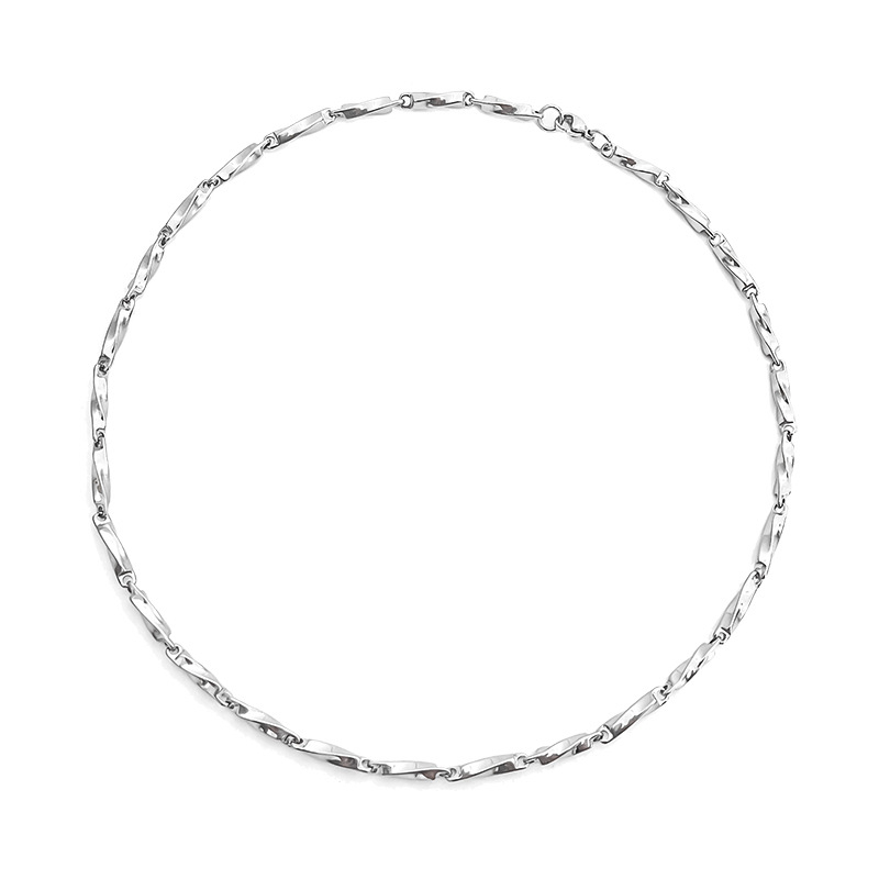 Muško ogrlica od titan čelika, minimalistički geometrijski dizajn, hip-hop stil, unisex, duljina 41–50 cm