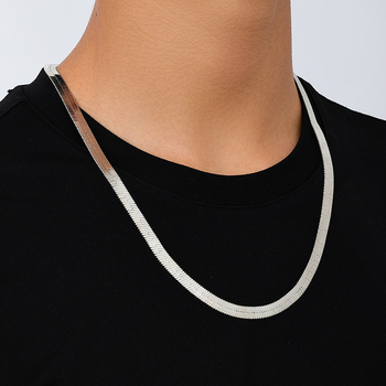 Unisex minimalistička metalna zmijska lančana ogrlica, gradski stil