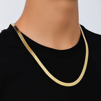 Unisex minimalistička metalna zmijska lančana ogrlica, gradski stil