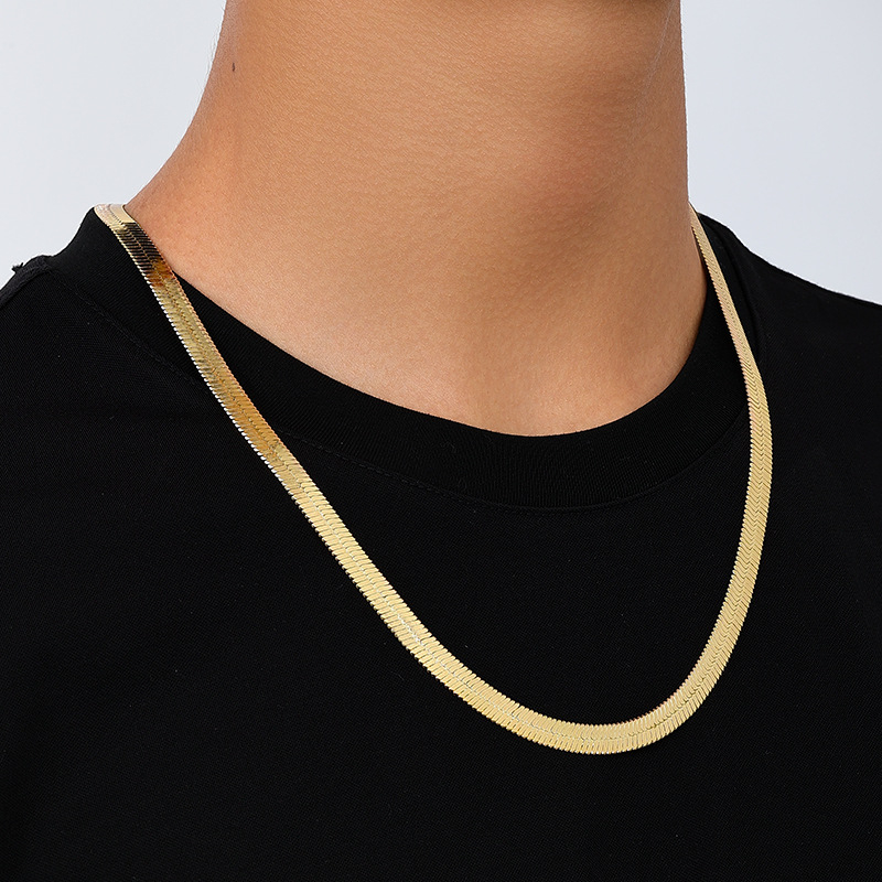 Unisex minimalistička metalna zmijska lančana ogrlica, gradski stil