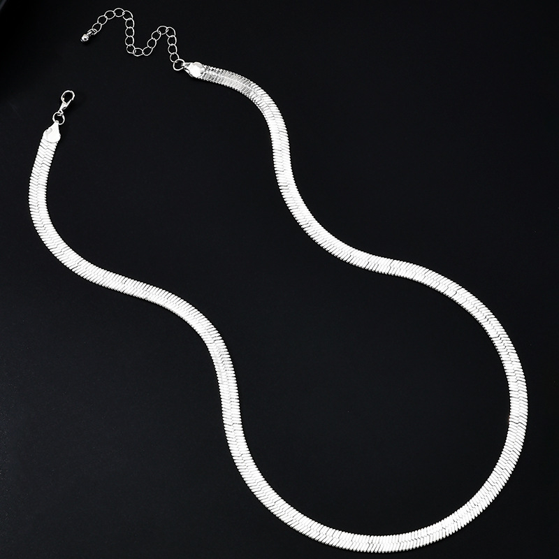 Unisex minimalistička metalna zmijska lančana ogrlica, gradski stil