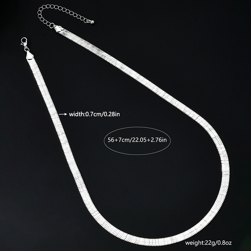 Unisex minimalistička metalna zmijska lančana ogrlica, gradski stil