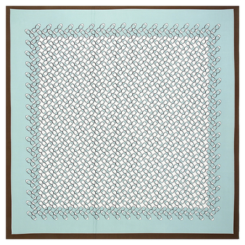 Gao He ženski twill kvadratni šal s motivom polumjeseca, britski stil, 90x90 cm