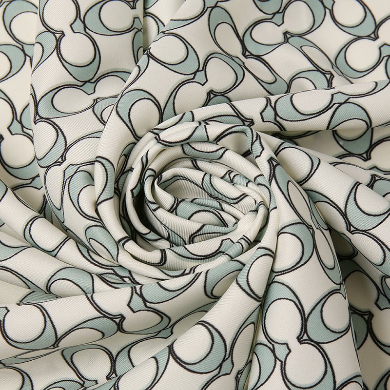 Gao He ženski twill kvadratni šal s motivom polumjeseca, britski stil, 90x90 cm