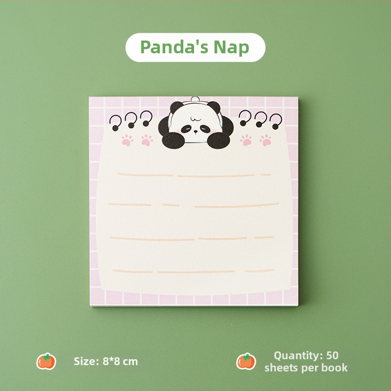 Vlastné lepiace poznámkové bločky Panda – roztomilé poznámky do kancelárie a školy