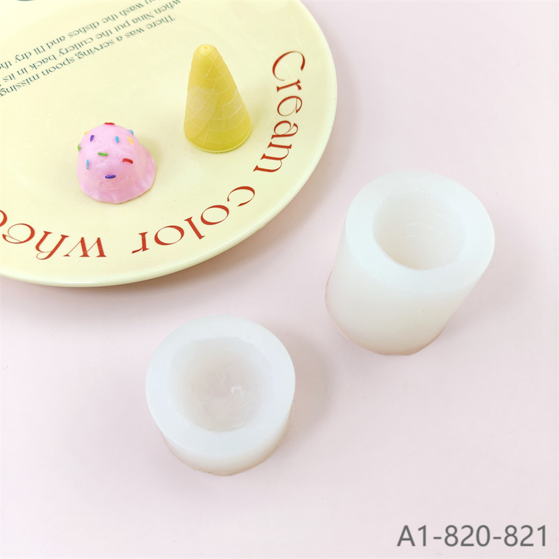 Szilikon fagylaltkúp forma tortadíszítéshez, csokoládé készítéséhez, kézműves szappanhoz és agyag modellezéséhez