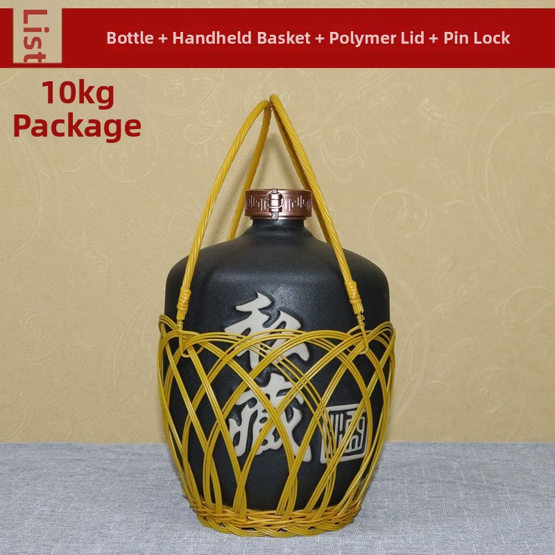 Keramická fľaša na alkohol, prázdna, čínskeho štýlu pre domáce použitie, retro malé uzavreté fľaše
