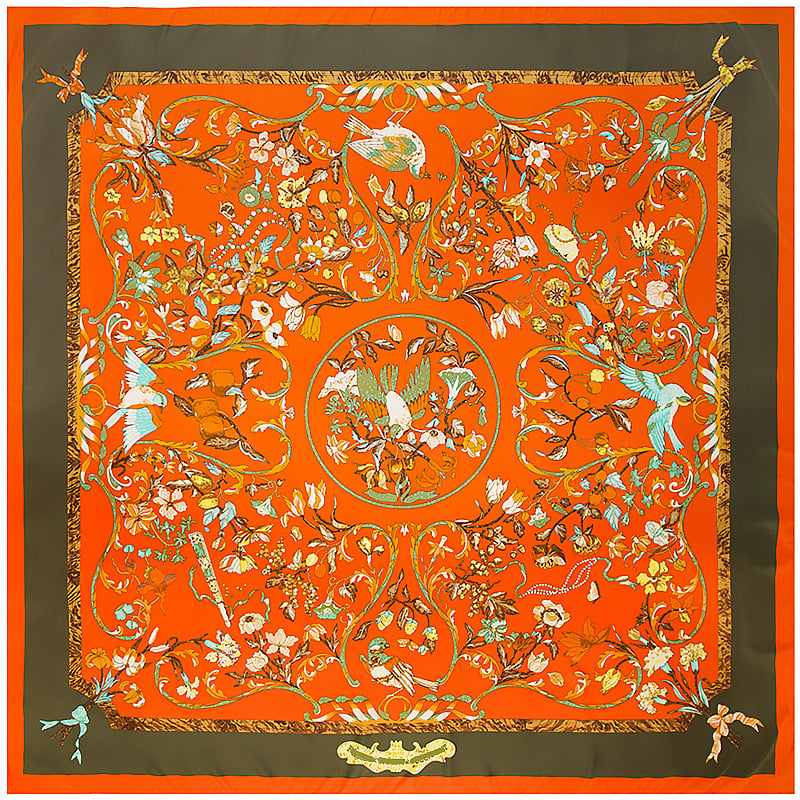 Ženski kvadratni šal, 130×130 cm, poliester, digitalno otisnut.