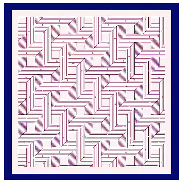Ženski svileni kvadratni šal 90 cm – geometrijski prugasti uzorak, lagani šal za ramena i zaštitu od sunca