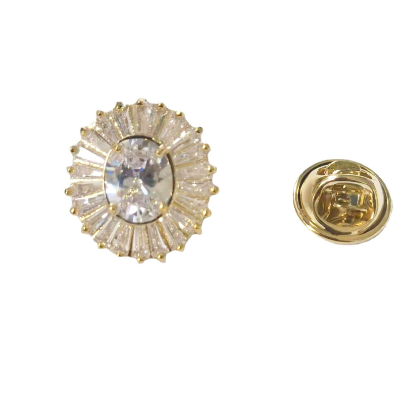 Ovratnički pin s mikrougrađenim cirkonima, minimalisticki i elegantan dodatak za košulju