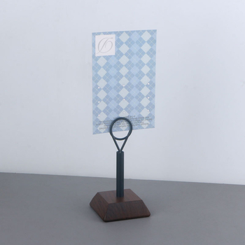 Suport decorativ minimalist din lemn pentru fotografii și cărți de vizită, clips pentru note