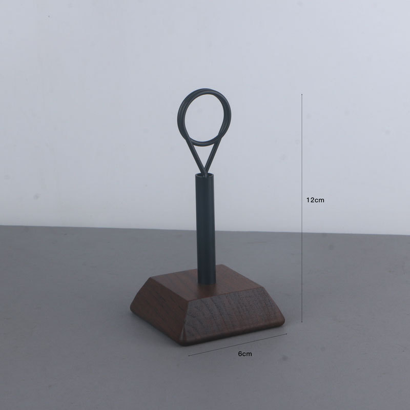 Suport decorativ minimalist din lemn pentru fotografii și cărți de vizită, clips pentru note