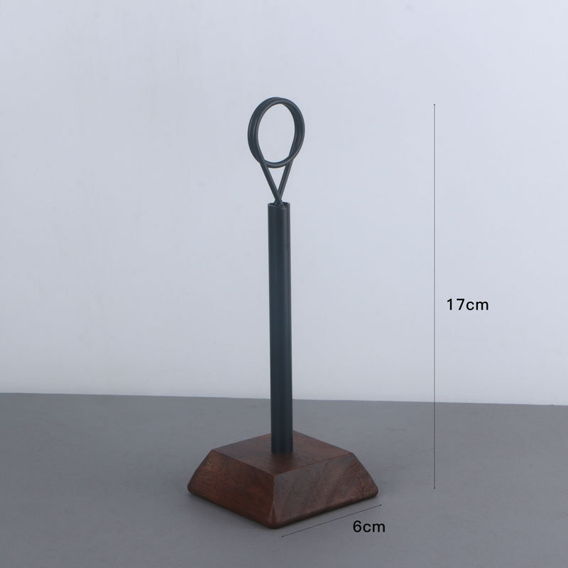Suport decorativ minimalist din lemn pentru fotografii și cărți de vizită, clips pentru note