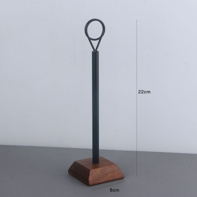 Suport decorativ minimalist din lemn pentru fotografii și cărți de vizită, clips pentru note