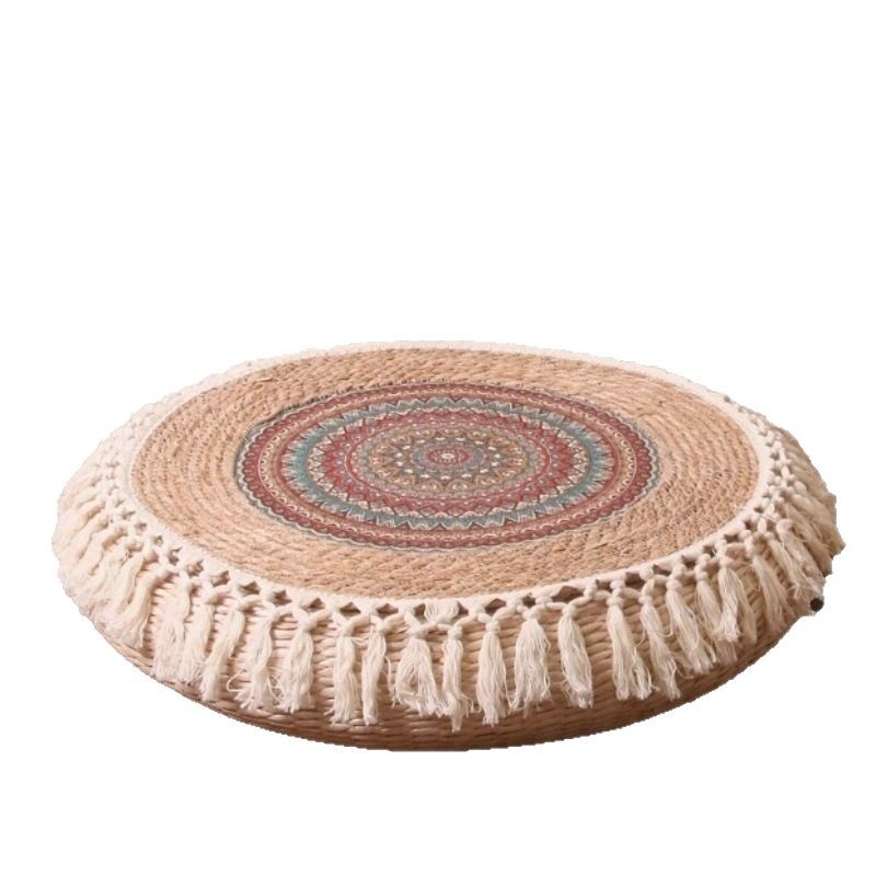 Slamnata prostirka za meditaciju i jogu, tatami stil, debela podloga za sjedenje
