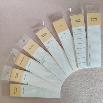 Hârtie de notițe în stil japonez, funcțională, cu marcaj de carte, planner și card de înregistrare a lecturii