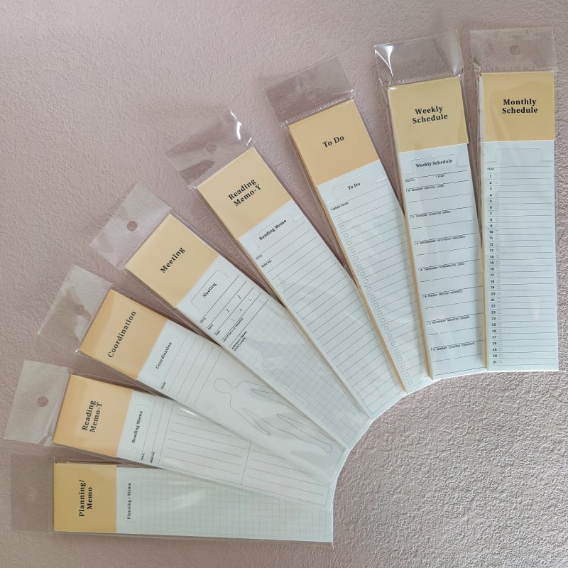 Hârtie de notițe în stil japonez, funcțională, cu marcaj de carte, planner și card de înregistrare a lecturii