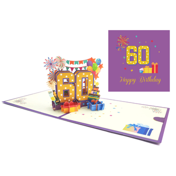 Elegantna 3D pop-up čestitka za rođendan s čestitkama i pozivnicom