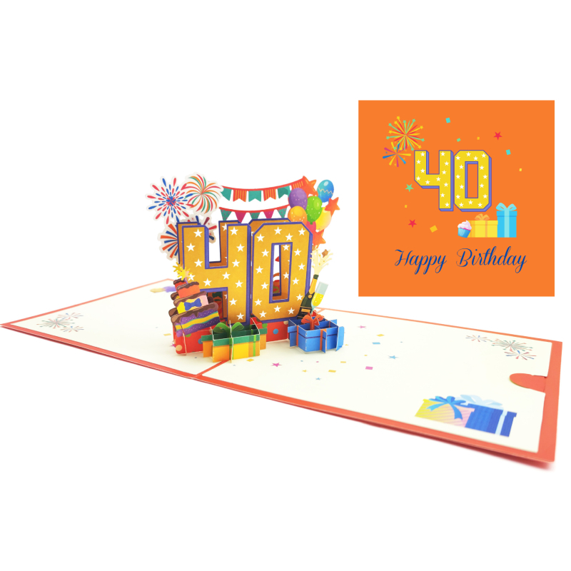 Elegantna 3D pop-up čestitka za rođendan s čestitkama i pozivnicom