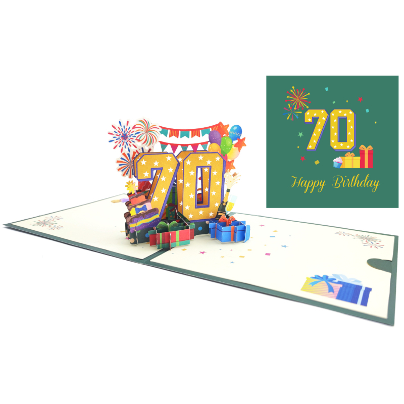 Elegantna 3D pop-up čestitka za rođendan s čestitkama i pozivnicom
