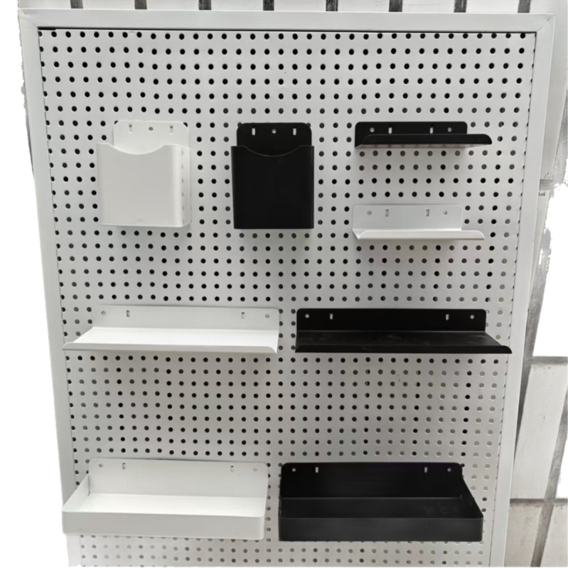 Metalni perforirani panel za kuhinju – pokretni organizator za pohranu, viseći koš za izlaganje, pladanj, držač za olovke, kutija za materijale, višenamjenski dodaci