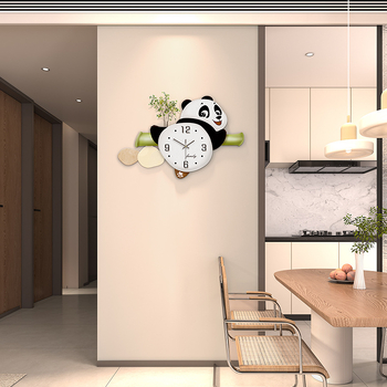 Novi slatki panda zidni sat – minimalistička dekoracija dnevnog boravka, kreativni zidni sat
