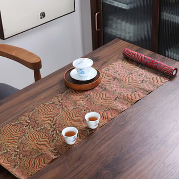 Kineskog stila Zen Yunjin Jacquard čajni stolni zastavica i stolnjak s uzorkom oblaka i vode