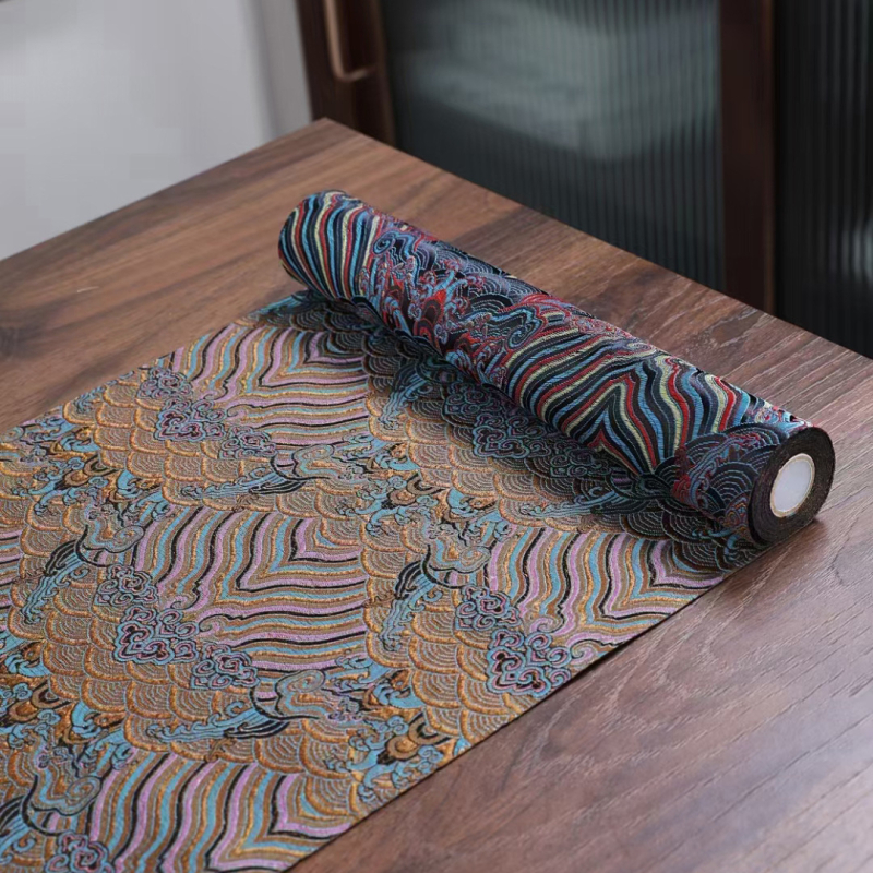 Kineskog stila Zen Yunjin Jacquard čajni stolni zastavica i stolnjak s uzorkom oblaka i vode