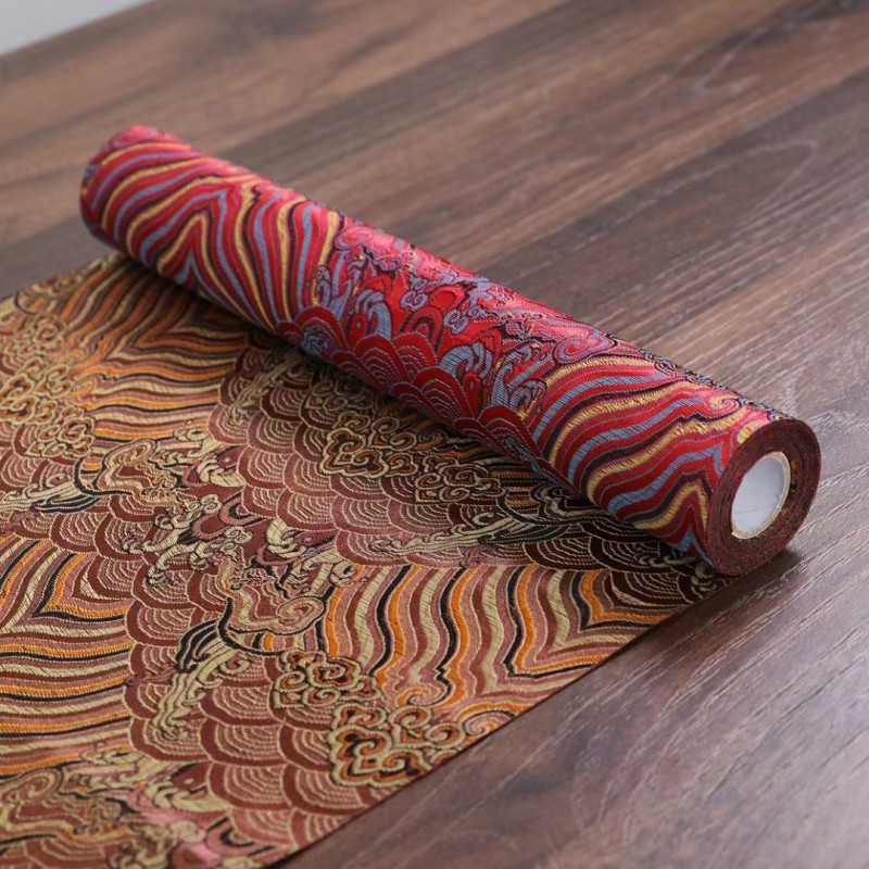 Kineskog stila Zen Yunjin Jacquard čajni stolni zastavica i stolnjak s uzorkom oblaka i vode
