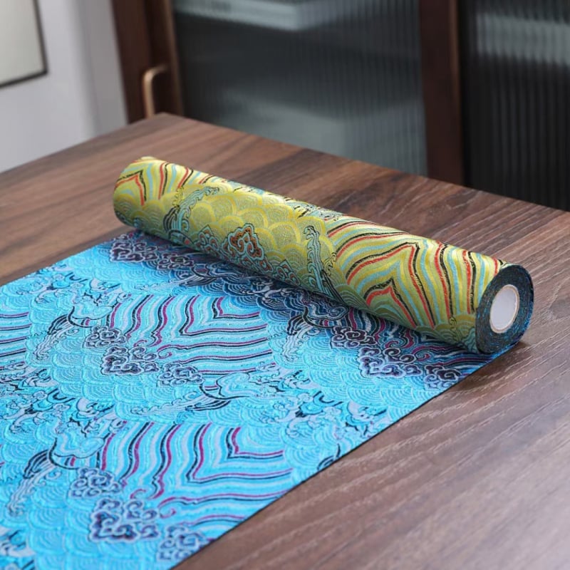 Kineskog stila Zen Yunjin Jacquard čajni stolni zastavica i stolnjak s uzorkom oblaka i vode