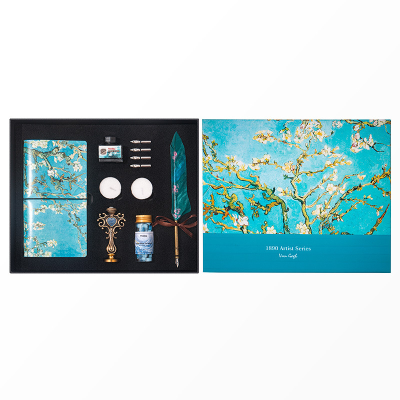 Set pera Van Gogh, europski i britanski stil, dip pero s voskovim pečatom