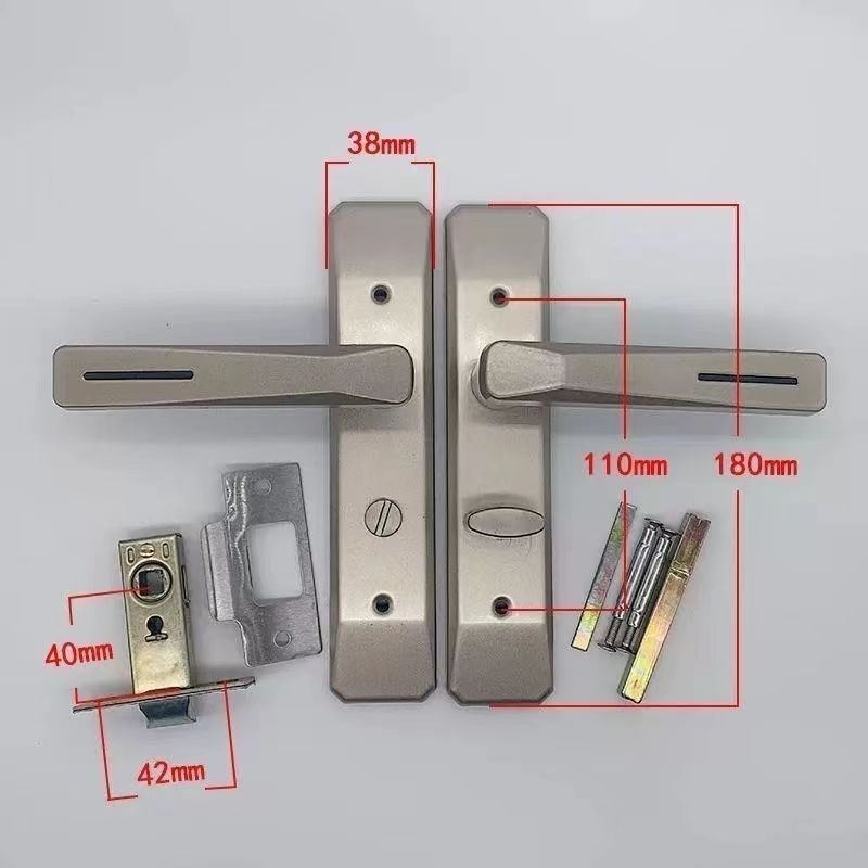 Aluminijska brava za vrata s ručkom i ključem za kupaonicu i kuhinju, brava s jednim jezičkom